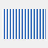  Klassieke Blauw & Witte Stripes Inpakpapier Vel (Voorkant)
