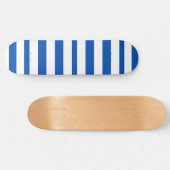  Klassieke Blauw & Witte Stripes Persoonlijk Skateboard (Horizontaal)