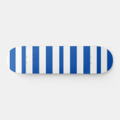  Klassieke Blauw & Witte Stripes Persoonlijk Skateboard (Horizontaal)