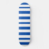  Klassieke Blauw & Witte Stripes Persoonlijk Skateboard (Voorkant)