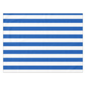 Klassieke Blauw & Witte Stripes Tafelkleed (Voorkant (Horizontaal))