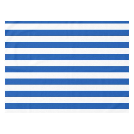  Klassieke Blauw & Witte Stripes Tafelkleed (Voorkant (Horizontaal))