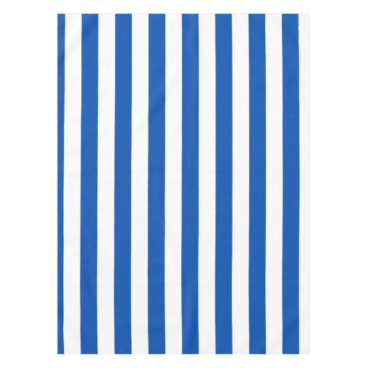 Klassieke Blauw & Witte Stripes Tafelkleed (Voorkant)
