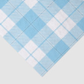 Klassieke blauw witte tartan plaid tissuepapier (Detail)