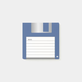 Klassieke blauwe 3,5-inch diskette na-it notities post-it® notes