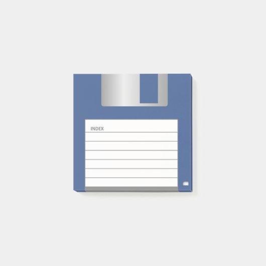 Klassieke blauwe 3,5-inch diskette na-it notities post-it® notes (Voorkant)