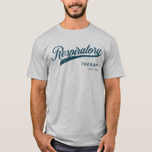 Klassieke blauwe ademhalingstherapie t-shirt