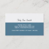 Klassieke blauwe auto, Mechanica Visitekaartje (Achterkant)