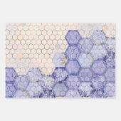  Klassieke blauwe Bee Flowers Mengsel en matchen Inpakpapier Vel (Voorkant 2)