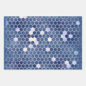 Klassieke blauwe Bee Flowers Mengsel en matchen Inpakpapier Vel (Voorkant 2)