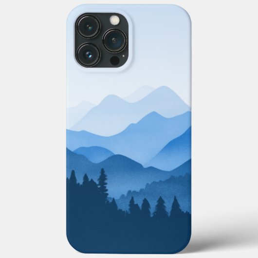 Klassieke blauwe bergen Case-Mate iPhone case (Achterkant)