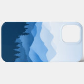 Klassieke blauwe bergen Case-Mate iPhone case (Achterkant (horizontaal))