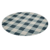 Klassieke Blauwe Boerderij Gingham Style Snijplank (Hoek)