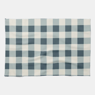 Klassieke Blauwe Boerderij Gingham Style Theedoek