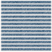 Klassieke Blauwe Boho Bloemen Dunne Randen Sticker (Voorkant)