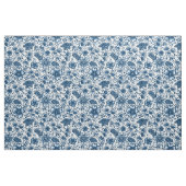 Klassieke blauwe Boho Flowers Stof (Fat Quarter)