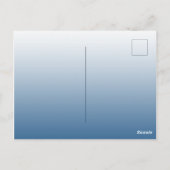 Klassieke blauwe botanische bruiddoucheuitnodiging briefkaart (Achterkant)