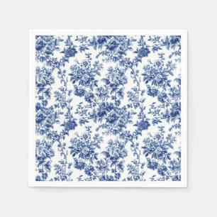 Klassieke Blauwe Botanische Toiletpapier Eetservet Servet