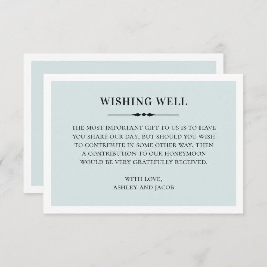 Klassieke blauwe bruiloft die goed wil. Elegant ee Informatiekaartje (Voorkant / Achterkant)