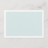 Klassieke blauwe bruiloft die goed wil. Elegant ee Informatiekaartje (Achterkant)