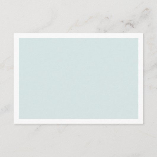 Klassieke blauwe bruiloft die goed wil. Elegant ee Informatiekaartje (Achterkant)