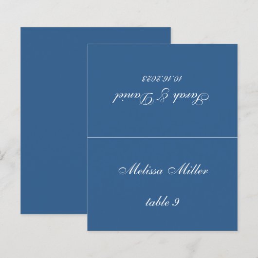 Klassieke Blauwe de Kaart van de Huwelijksplaats G (Voorkant / Achterkant)