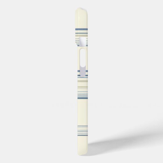 Klassieke Blauwe en Crème Plaid Telefoonhoes Case-Mate iPhone Case (Achterkant / Links)
