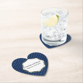 Klassieke blauwe en gouden bruiloft kartonnen onderzetters (Insitu)