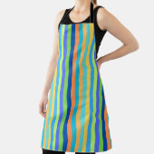  Klassieke blauwe en Oranje regenboogstrips Schort (Insitu)