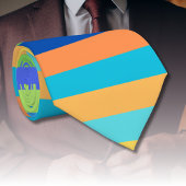  Klassieke blauwe en Oranje regenboogstrips Stropdas