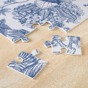 Klassieke Blauwe en Witte Chinoiserie Legpuzzel