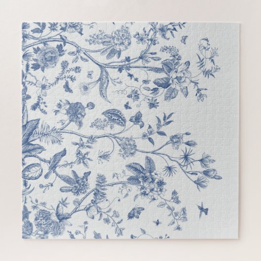 Klassieke Blauwe en Witte Chinoiserie Legpuzzel (Horizontaal)