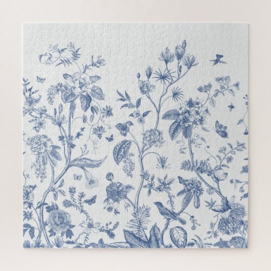 Klassieke Blauwe en Witte Chinoiserie Legpuzzel (Verticaal)