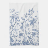 Klassieke Blauwe en Witte Chinoiserie Theedoek (Verticaal)