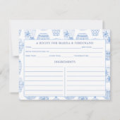 Klassieke blauwe en witte gemberspar-kaart kaart (Voorkant)