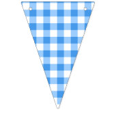 Klassieke Blauwe en Witte Gingham Partij Vlaggetjes (Tweede vlag)