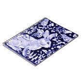 Klassieke blauwe en witte konijn en vogelgriep notitieboek (Linkerzijde)