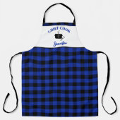 Klassieke blauwe en zwarte Buffalo Plaid Cook Schort (Voorkant)