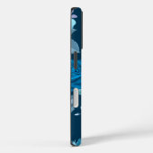Klassieke Blauwe Floral Case-Mate iPhone Case (Achterkant / Rechts)
