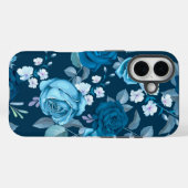 Klassieke Blauwe Floral Case-Mate iPhone Case (Achterkant (horizontaal))