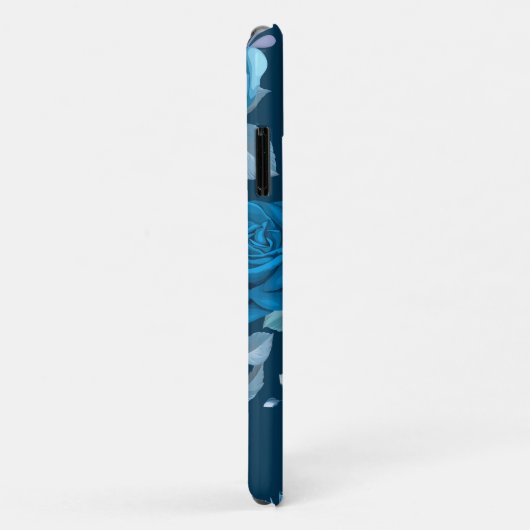 Klassieke Blauwe Floral Case-Mate iPhone Case (Achterkant/rechts)