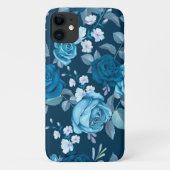 Klassieke Blauwe Floral Case-Mate iPhone Case (Achterkant)