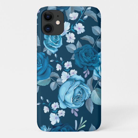 Klassieke Blauwe Floral Case-Mate iPhone Case (Achterkant)