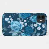 Klassieke Blauwe Floral Case-Mate iPhone Case (Achterkant (horizontaal))