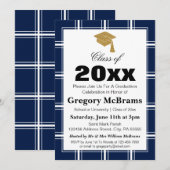 Klassieke Blauwe GraduPartij Kaart (Voorkant / Achterkant)