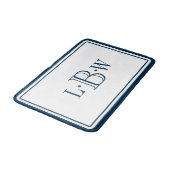 Klassieke blauwe grens geprogrammeerd badmat (Gekanteld)