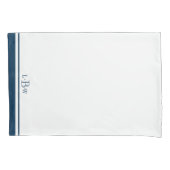 Klassieke blauwe grens geprogrammeerd kussensloop (Voorkant-Links)