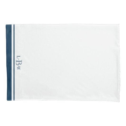 Klassieke blauwe grens geprogrammeerd kussensloop (Voorkant-Links)