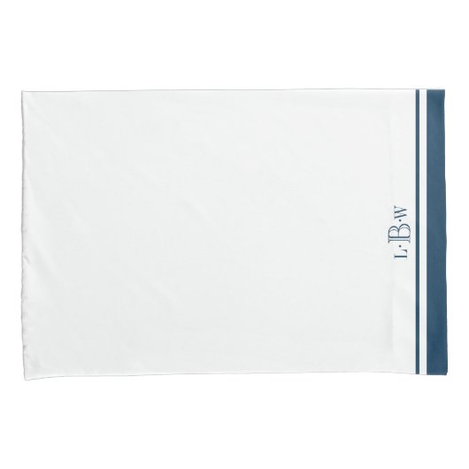 Klassieke blauwe grens geprogrammeerd kussensloop (Voorkant-Rechts)