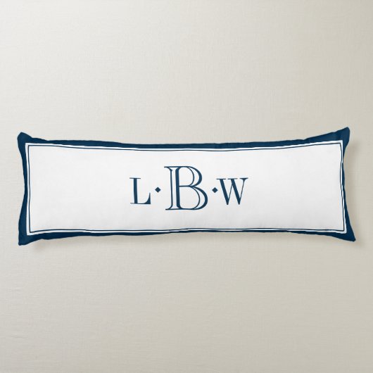 Klassieke blauwe grens geprogrammeerd lichaamskussen (Achterkant)